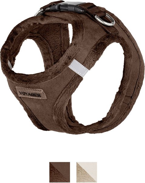 Show full view: Best Pet Supplies Voyager Plush Suede Dog Harness, Chocolate, Medium slide 3 of 10