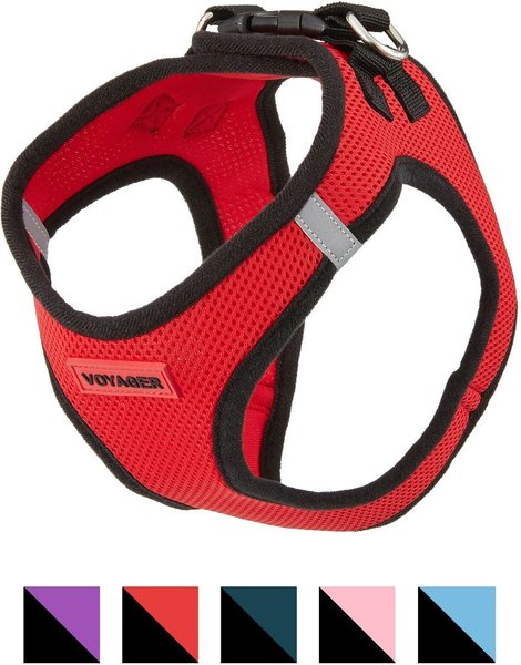 Show full view: Best Pet Supplies Voyager Black Trim Mesh Dog Harness, Red, Large slide 3 of 10