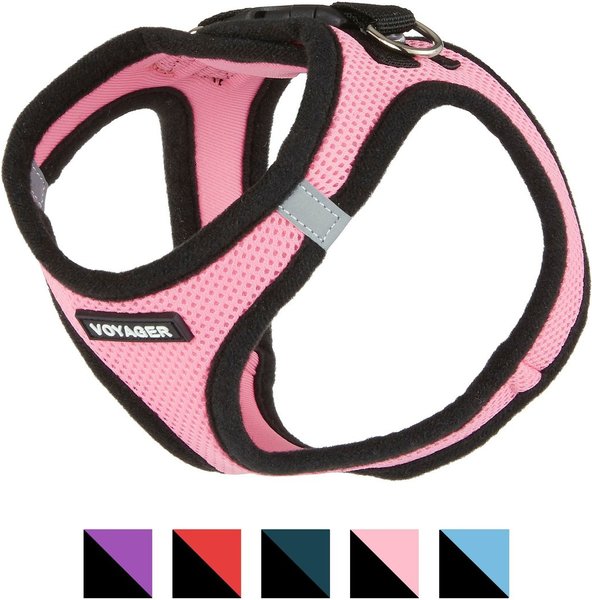 Show full view: Best Pet Supplies Voyager Black Trim Mesh Dog Harness, Pink, Small slide 3 of 10