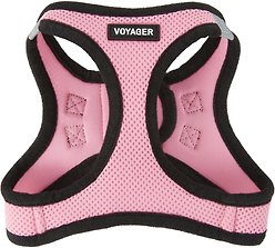 Best Pet Supplies Voyager Black Trim Mesh Dog Harness, Pink, Small