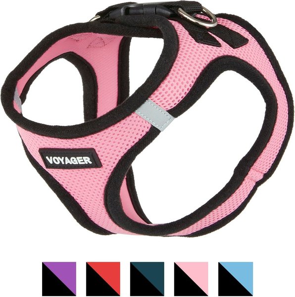 Show full view: Best Pet Supplies Voyager Black Trim Mesh Dog Harness, Pink, Medium slide 3 of 10