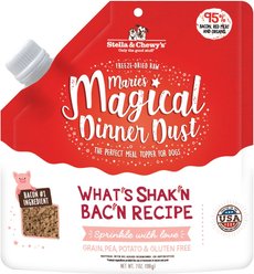 Stella & Chewy's Marie's Magical Dinner Dust What's Shak'n Bac'n Recipe Freeze-Dried Raw Dog Food Topper, 7-oz bag