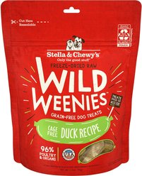 Stella & Chewy's Duck Wild Weenies Freeze-Dried Raw Dog Treats, 3.25-oz bag