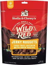 Stella & Chewy's Wild Red Jerky Nuggets Chicken & Duck Recipe Grain-Free Dog Treats, 6-oz bag