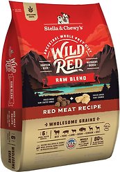 Stella & Chewy's Wild Red Raw Blend Kibble Wholesome Grains Red Meat Recipe Dry Dog Food, 9.53-kg bag