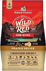 Stella & Chewy's Wild Red Raw Blend Kibble Wholesome Grains Prairie Recipe Dry Dog Food, 1.59-kg bag