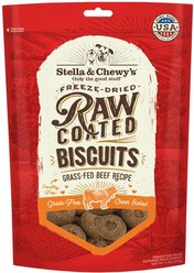 Stella & Chewy's Raw Coated Biscuits Grass-Fed Beef Recipe Freeze-Dried Grain-Free Dog Treats, 9-oz bag