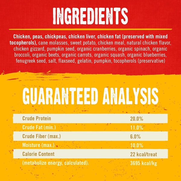 Show full view: Stella & Chewy's Raw Coated Biscuits Cage-Free Chicken Recipe Freeze-Dried Grain-Free Dog Treats, 9-oz bag slide 3 of 7