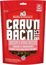 Stella & Chewy's Crav'n Bac'n Bites Bacon & Pork Recipe Dog Treats, 8.25-oz bag