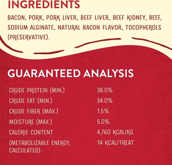 Show full view: Stella & Chewy's Wild Weenies Bac'n Me Crazy Recipe Freeze-Dried Raw Dog Treats, 3-oz bag slide 3 of 8