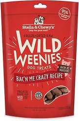 Stella & Chewy's Wild Weenies Bac'n Me Crazy Recipe Freeze-Dried Raw Dog Treats, 11-oz bag