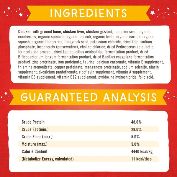 Show full view: Stella & Chewy's Marie's Magical Dinner Dust Freeze-Dried Raw Cage-Free Chicken Dog Food Topper, 7-oz bag slide 3 of 7
