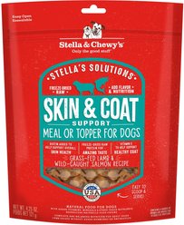 Stella & Chewy's Stella's Solutions Skin & Coat Boost Freeze-Dried Raw Grass-Fed Lamb & Wild-Caught Salmon Dinner Morsels Dog Food, 4.25-oz bag