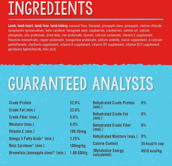 Show full view: Stella & Chewy's Stella's Solutions Immune Boost Freeze-Dried Raw Grass-Fed Lamb Dinner Morsels Dog Food, 13-oz bag slide 3 of 8