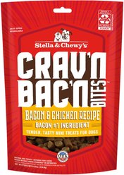 Stella & Chewy's Crav'n Bac'n Bites Bacon & Chicken Recipe Dog Treats, 8.25-oz bag
