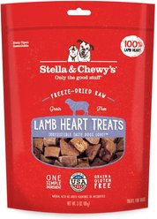 Stella & Chewy's Lamb Heart Freeze-Dried Raw Dog Treats, 3-oz bag