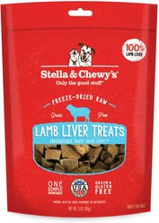 Stella & Chewy's Lamb Liver Freeze-Dried Raw Dog Treats, 3-oz bag