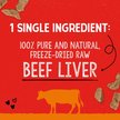 Show in main carousel: Stella & Chewy's Beef Liver Freeze-Dried Raw Dog Treats, 3-oz bag slide 3 of 9