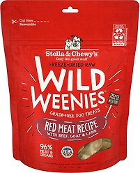 Stella & Chewy's Red Meat Wild Weenies Freeze-Dried Raw Dog Treats, 3.25-oz bag