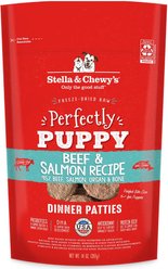 Stella & Chewy's Perfectly Puppy Beef & Salmon Dinner Patties Freeze-Dried Raw Dog Food, 14-oz bag