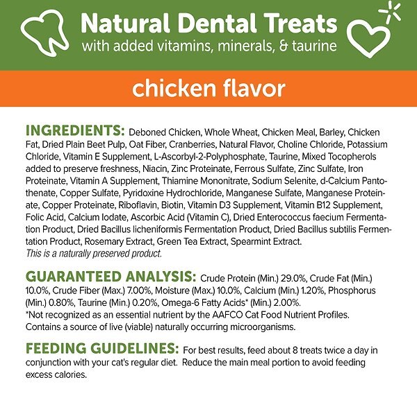 Show full view: WHIMZEES by Wellness Natural Chicken Dental Cat Treats, 127.6-g bag slide 8 of 9