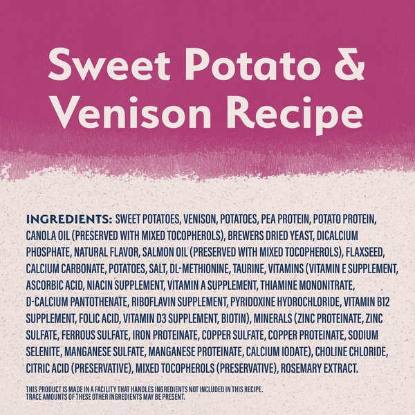 Show full view: Natural Balance Limited Ingredient Reserve Grain-Free Sweet Potato & Venison Recipe Dry Dog Food, 5.44-kg bag slide 4 of 9