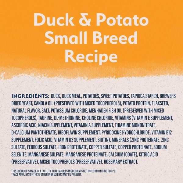 Show full view: Natural Balance Limited Ingredient Reserve Grain-Free Duck & Potato Small Breed Bites Recipe Dry Dog Food, 5.44-kg bag slide 3 of 9