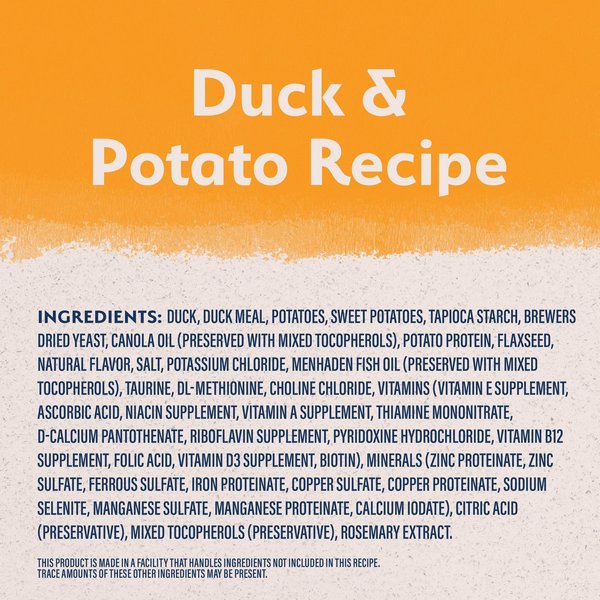 Show full view: Natural Balance Limited Ingredient Reserve Grain-Free Duck & Potato Recipe Dry Dog Food, 1.81-kg bag slide 3 of 9