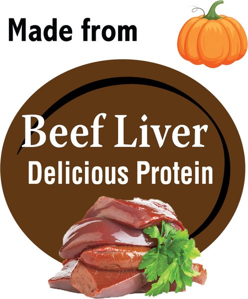 Show full view: Benny Bullys Pillow Pack Mini Bits Beef Liver Plus Pumpkin Freeze-Dried Dog Treats, 18-g bag slide 3 of 4