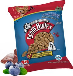 Benny Bullys Pillow Pack Mini Bits Beef Liver Plus Blueberry Freeze-Dried Dog Treats, 18-g bag