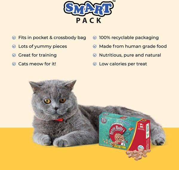 Show full view: Benny Bullys Mini Chops Smart Pack Salmon & Rosemary Freeze-Dried Cat Treats, 18-g box slide 4 of 5