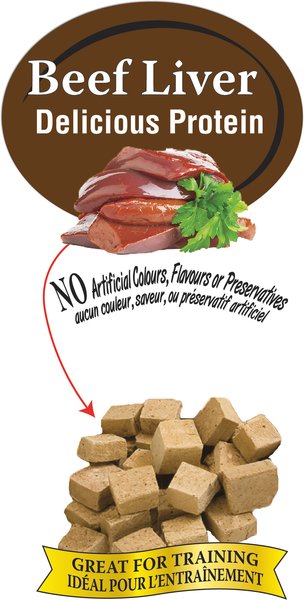 Show full view: Benny Bullys Beef Liver Mini Bit Freeze-Dried Dog Treats, 50-g bag slide 5 of 5