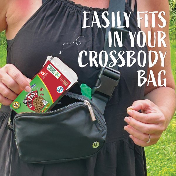 Show full view: Benny Bullys Mini Chops Smart Pack Beef Liver Plus Apple Freeze-Dried Dog Treats, 18-g box slide 4 of 6