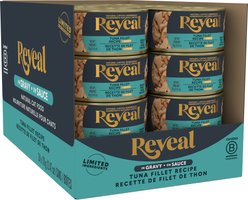 Reveal Natural Grain-Free Tuna in Gravy Flavored Wet Cat Food, 2.47-oz can, case of 24