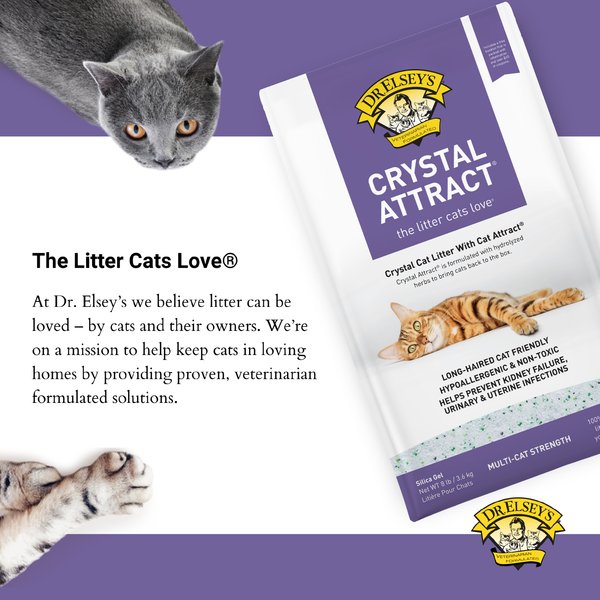 Show full view: Dr. Elsey's Crystal Attract Long-Hair Crystal Cat Litter, 3.63-kg bag slide 7 of 8