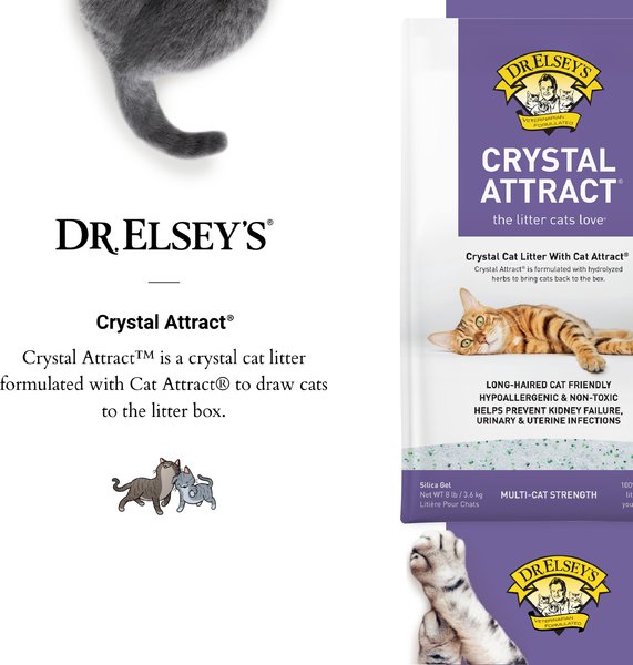 Show full view: Dr. Elsey's Crystal Attract Long-Hair Crystal Cat Litter, 3.63-kg bag slide 3 of 8