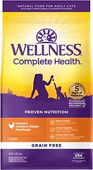 Wellness Complete Health Natural Grain-Free Deboned Chicken & Chicken Meal Dry Cat Food, 5.2-kg bag