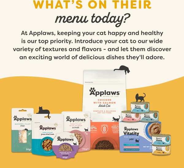 Show full view: Applaws Vitality Chicken Breast Recipe Pate Grain-Free Wet Cat Food, 2.47-oz can, case of 24 slide 6 of 9