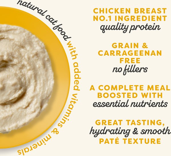 Show full view: Applaws Vitality Chicken Breast Recipe Pate Grain-Free Wet Cat Food, 2.47-oz can, case of 24 slide 4 of 9