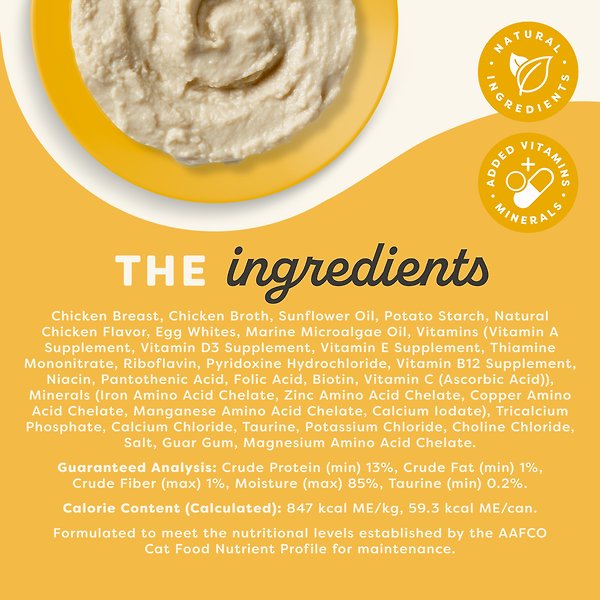 Show full view: Applaws Vitality Chicken Breast Recipe Pate Grain-Free Wet Cat Food, 2.47-oz can, case of 24 slide 3 of 9