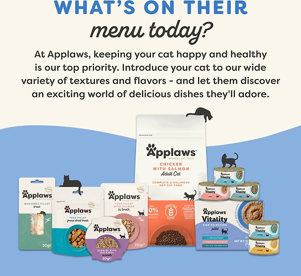 Show full view: Applaws Vitality Fish Pate Selection Grain-Free Wet Cat Food, 5.5-oz can, case of 12 slide 8 of 9