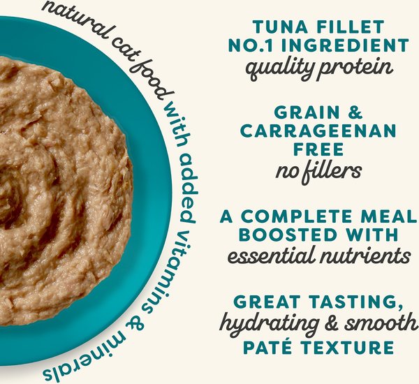 Show full view: Applaws Vitality Tuna Fillet & Mackerel Recipe Pate Grain-Free Wet Cat Food, 2.47-oz can, case of 24 slide 4 of 9