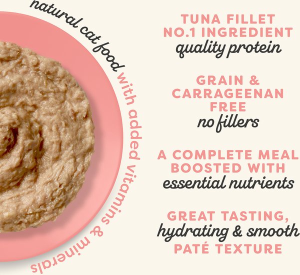 Show full view: Applaws Vitality Tuna Fillet & Salmon Recipe Pate Grain-Free Wet Cat Food, 5.5-oz can, case of 24 slide 4 of 9