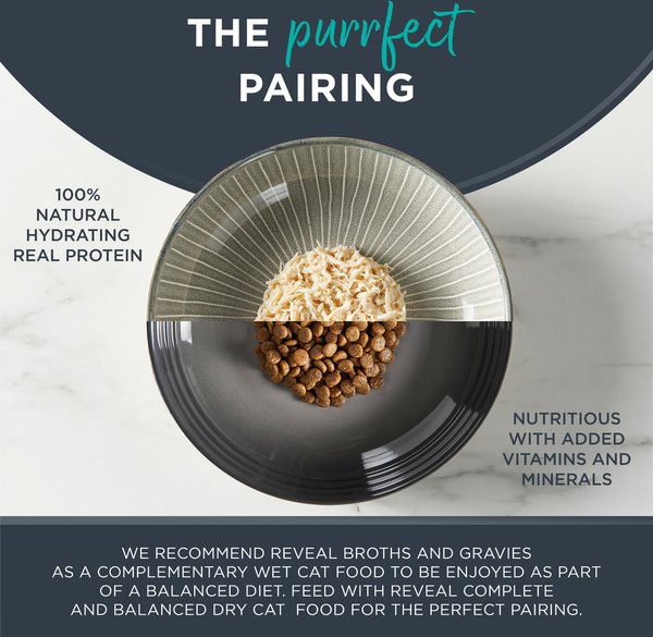 Show full view: Reveal Natural Chicken in Broth Variety Pack Grain-Free Wet Cat Food, 2.47-oz can, case of 8 slide 4 of 10