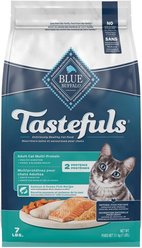 Blue Buffalo Tastefuls Adult Multi-Protein Salmon & Ocean Fish Recipe Dry Cat Food, 3.17-kg bag