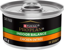 Purina Pro Plan Indoor Balance Chicken Entree Wet Cat Food, 85-g can, case of 24