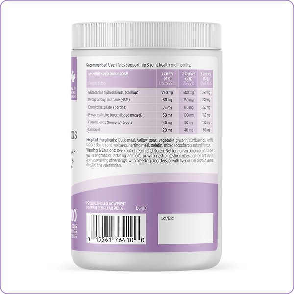 Show full view: Nutrience Care Hip & Joint Dog Supplement, 100 count slide 3 of 7
