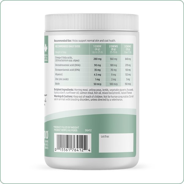 Show full view: Nutrience Care Skin & Coat Dog Supplement, 100 count slide 3 of 7