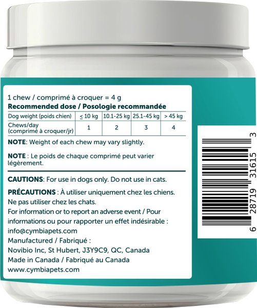 Show full view: Cymbia Relax+ Stress Relief Dog Supplement, 90 count slide 4 of 6