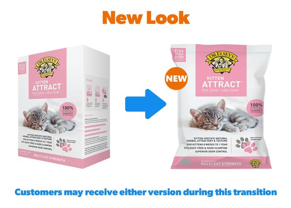 Show full view: Dr. Elsey's Kitten Attract Clumping Clay Cat Litter, 9.07-kg bag slide 3 of 14